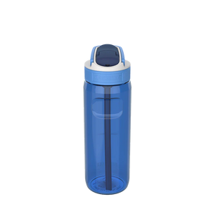 BPA free water bottle with Straw lid Crisp Blue