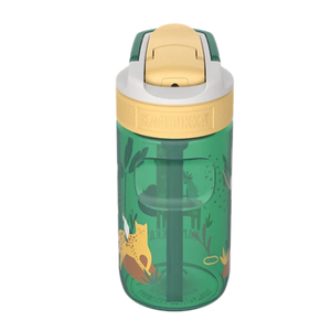 BPA free water bottle with Straw lid-Safari Jungle