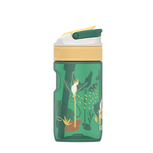 BPA free water bottle with Straw lid-Safari Jungle