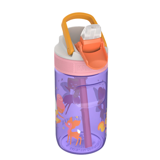 BPA free water bottle with Straw lid-Fairy Wood