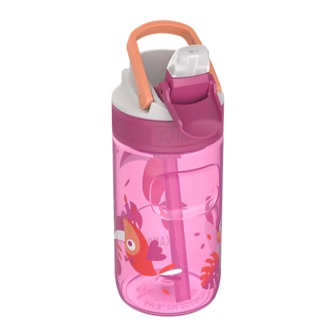 BPA free water bottle with Straw lid-Toekan Love