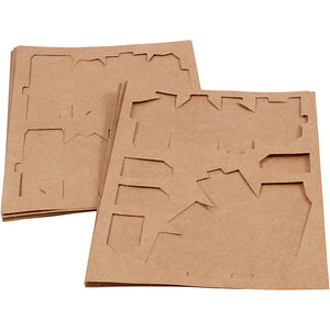 Die cut houses and trees