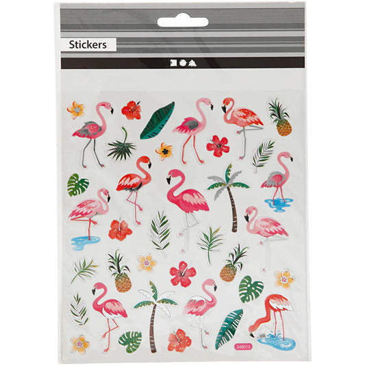 Stickers Sheet - Flamingos (15x16.5cm)