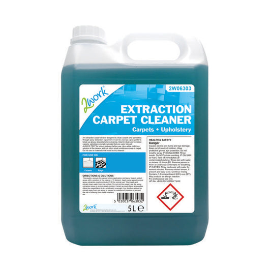 2Work Extraction Carpet Cleaner Concentrate 5 Litre Bulk Bottle 2W06303