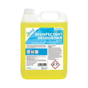 2Work Bactericidal Disinfectant Deodoriser Lemon Scent 5 Litre 2W85444