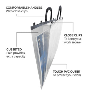 Zieler Clear Art Project Carry Bag - A3 Size