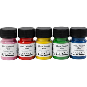 Glass and Porcelain Paint Semi-Glossy Opaque Colou