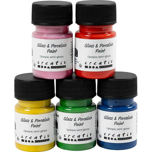 Glass and Porcelain Paint Semi-Glossy Opaque Colou