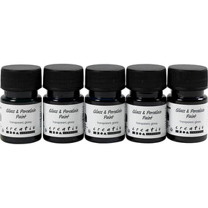 Glass & Porcelain Paint Glossy Transparent Colourful (5x30 ml)