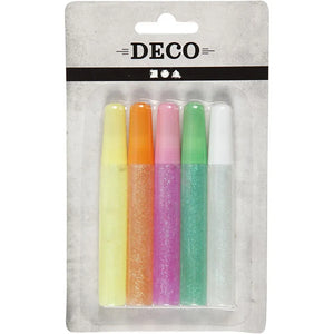 Glitter Glue - Pastel Colours 5x10ml