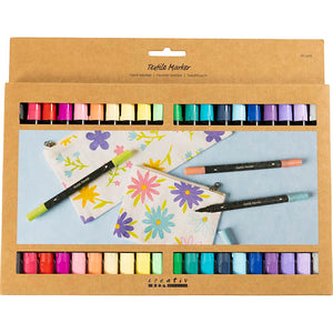 Textile Markers Line 2.3+3.6mm - Additional Colours (20 Pieces)