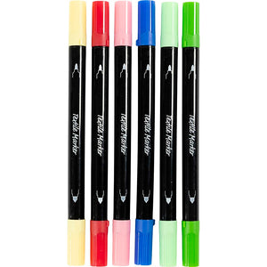 Textile Markers Line 2.3+3.6 - Assorted Colours (6 Pieces)