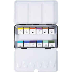 Art Watercolour Paint - Flowers and Landscapes ½ Pan (12 Colours)