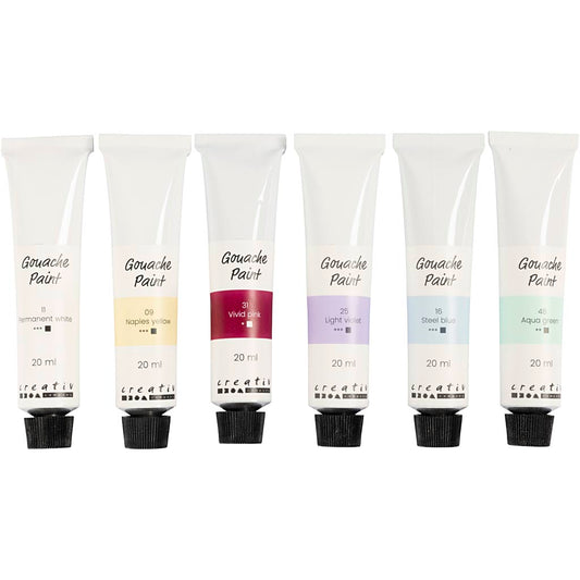 Gouache Paint - Pastel Colours (6x20ml)