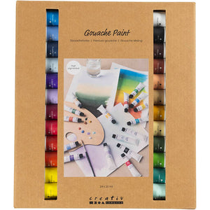 Gouache Paint - Assorted Colours 24x20ml