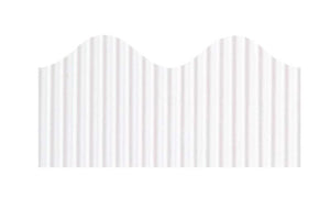 Bordette Scalloped - White  57mm x 15m