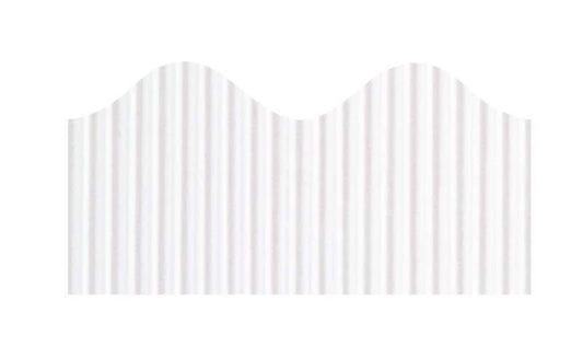 Bordette Scalloped - White  57mm x 15m