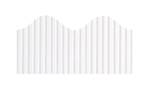 Bordette Scalloped - White 57mm X 15m