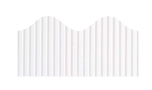 Bordette Scalloped - White 57mm X 15m