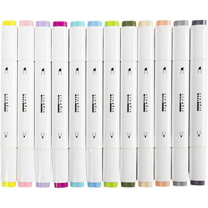 Creativ Illustration Markers - Pastel Colours 1+8mm (12 Pack)