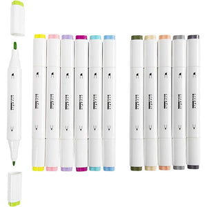 Creativ Illustration Markers - Pastel Colours 1+8mm (12 Pack)