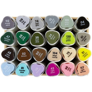 Creativ Illustration Markers - Pastel Colours with 1+8mm (24 Pack)