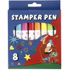 Stamping Pens - Assorted Colours (8 Pack)