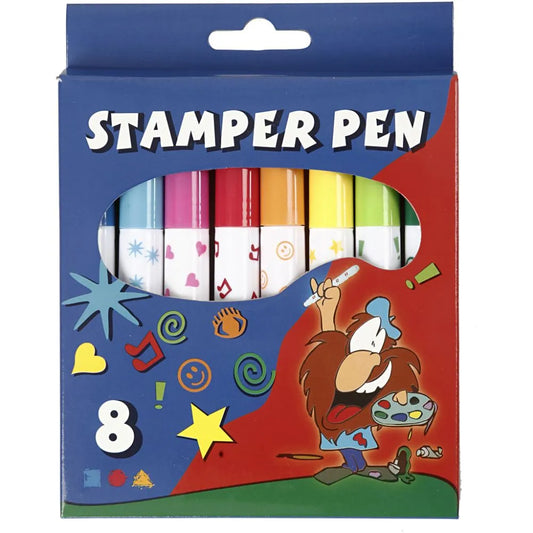 Stamping Pens - Assorted Colours (8 Pack)