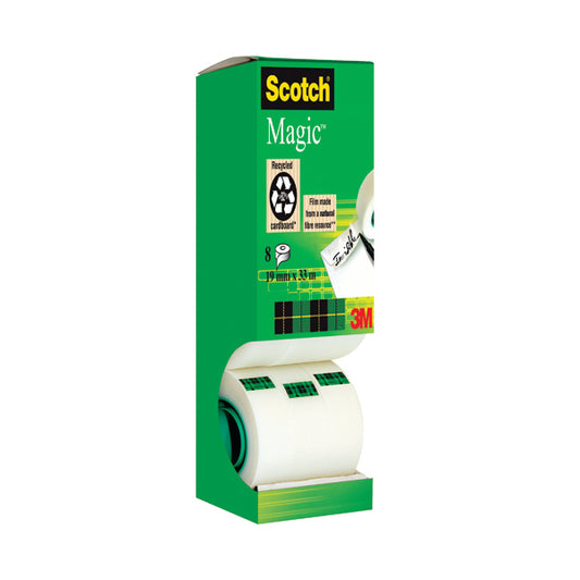 Scotch Magic Tape 810 Tower (Pack of 19)mm x 33m (Pack of 8) 8-1933R8