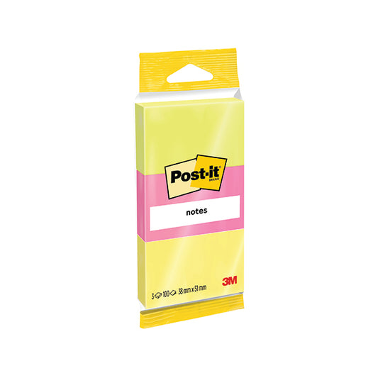 Post-It Notes 38X51mm 100 Sheet Pad Neon Assorted (Pack of 36) 6812