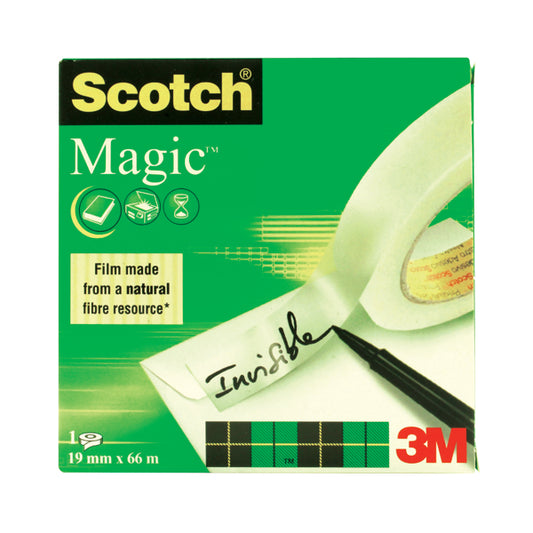 Scotch Magic Tape 810 Solvent-Free 19mmx66m Transparent 8101966