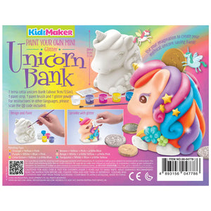 Kidzmaker Paint Your Own Glitter Unicorn Bank