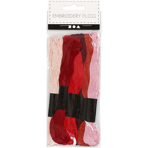 Embroidery Floss 1mm Red 6 Bundle