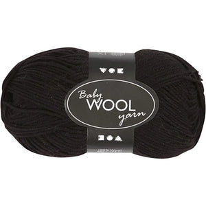 Baby Yarn, black, L: 172 m, 50 g/ 1 ball