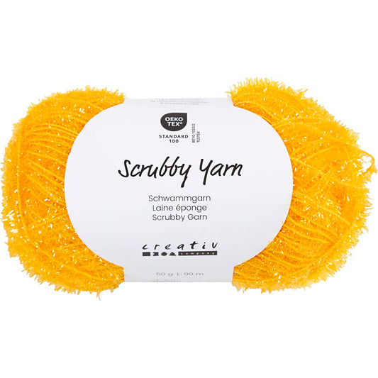 Scrubby Yarn L: 90m Yellow 50g