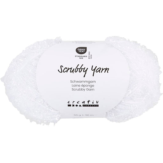 Scrubby Yarn L: 90m White 50g