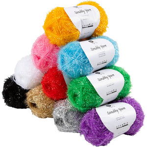 Scrubby Yarn L: 10x90m 10x50g - Assorted Colours