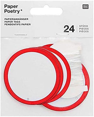 TAGS CIRCLES WHITE/RED