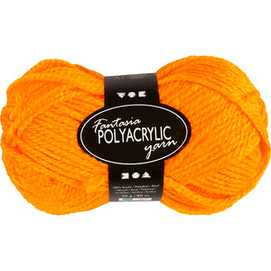 Fantasia Acrylic Yarn L: 80m needle 45-5 - Neon Orange