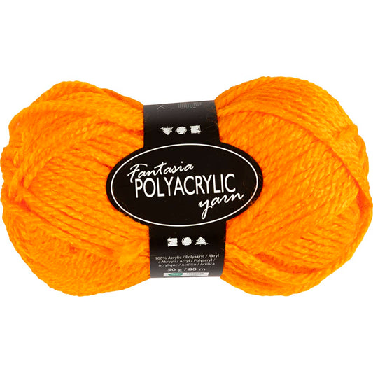 Fantasia Acrylic Yarn L: 80m needle 45-5 - Neon Orange