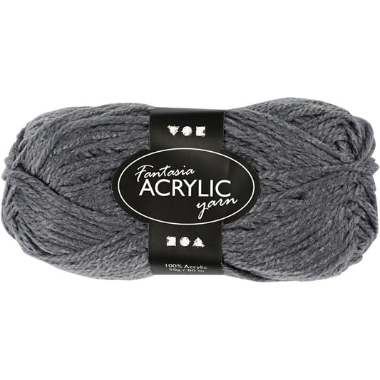 Creativ Fantasy Acrylic Yarn - Grey (50g)