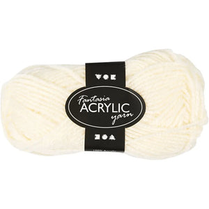 Fantasia Actrylic Yarn - Off White (50g)