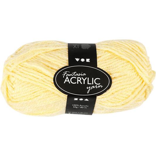 Creativ Fantasy Acrylic Yarn - Yellow (50g)