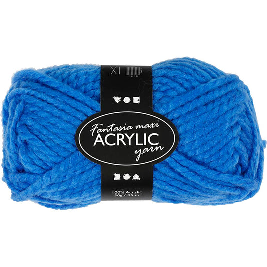 Fantasia Acrylic Yarn L: 35m Needle 9-10 Blue 50g