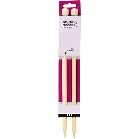 Knitting Needles, size 12, L: 35cm, 1 pair