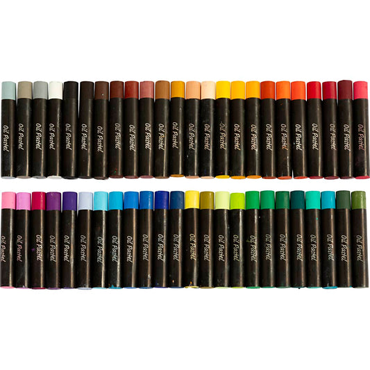 Oil Pastels L:7cm Thickness 11mm  - Assorted Colours (4(8 Pack))