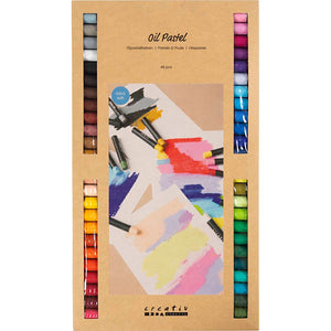 Oil Pastels L:7cm Thickness 11mm  - Assorted Colours (4(8 Pack))