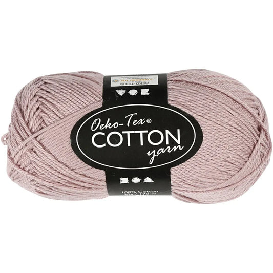 Cotton Yarn, lavender, no. 8/4, L: 170 m, 50 g