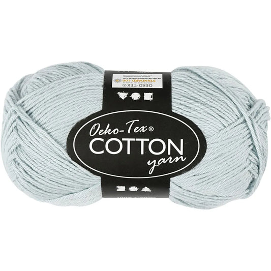 Cotton Yarn, dusty blue, no. 8/4, L: 170 m, 50 g