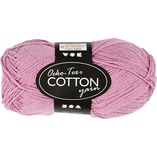 Cotton Yarn, light red, no. 8/4, L: 170 m, 50 g/ 1